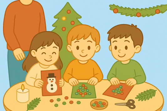 Weihnachtsbasteln für Kinder – Karten & Geschenkanhänger gestalten